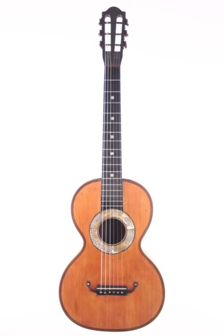 IMG 4205 6 450x675 - Französische Romantikgitarre ~1860 Coffe Goguette Stil