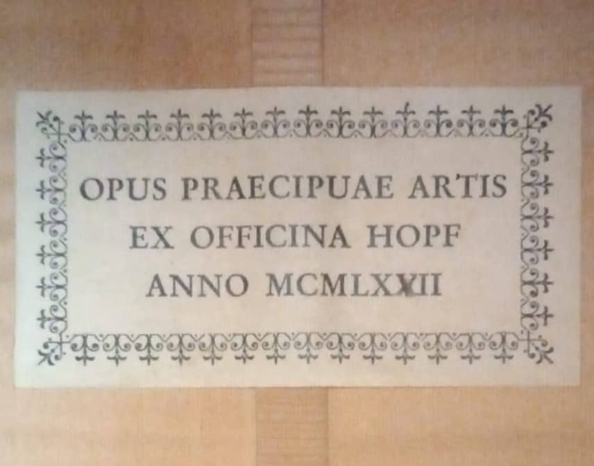 Dieter Hopf 1967 Voboam Stil Barockgitarre