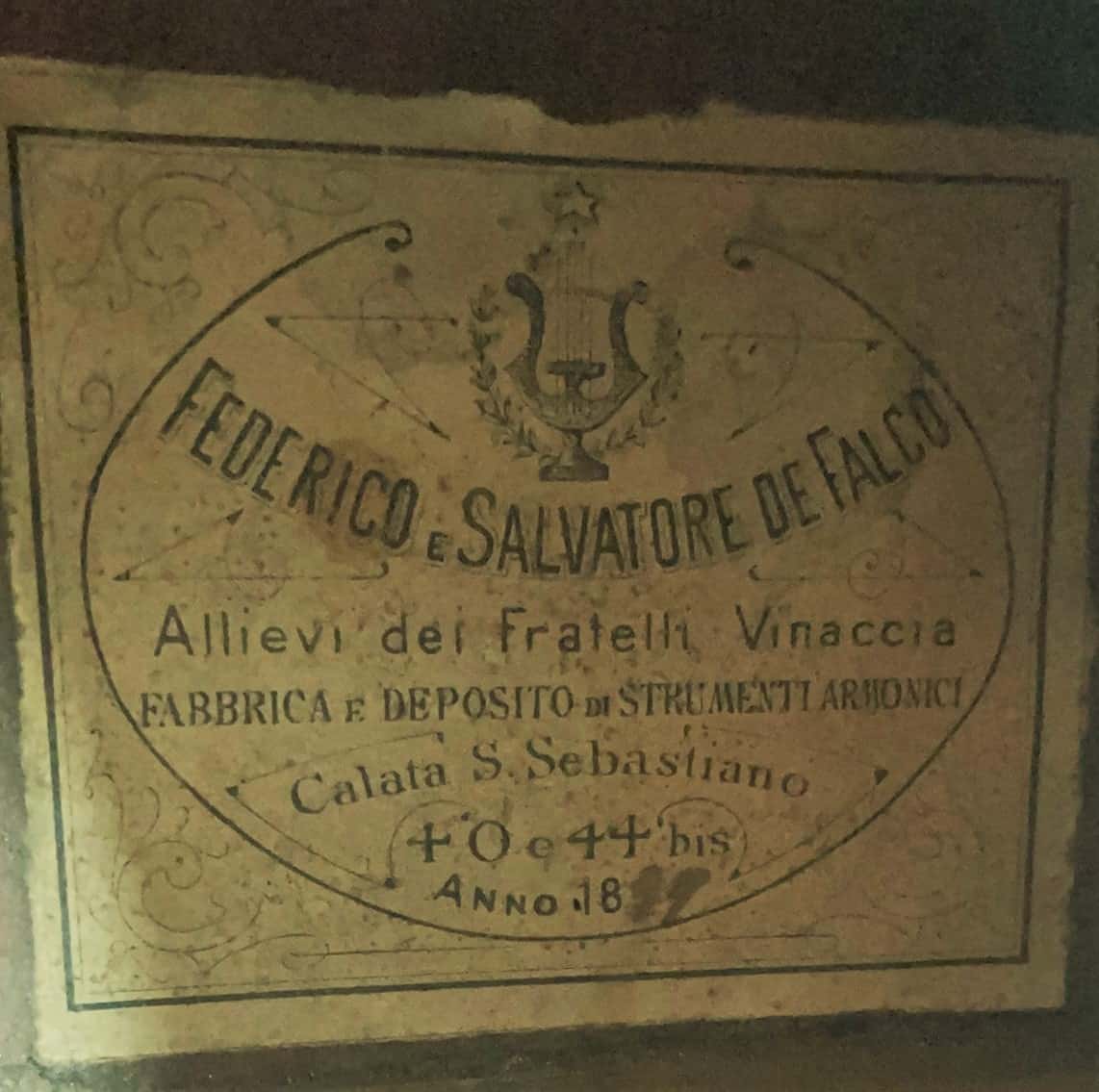 Federico E Salvatore De Falco 1897 &Quot;Vinaccia&Quot;