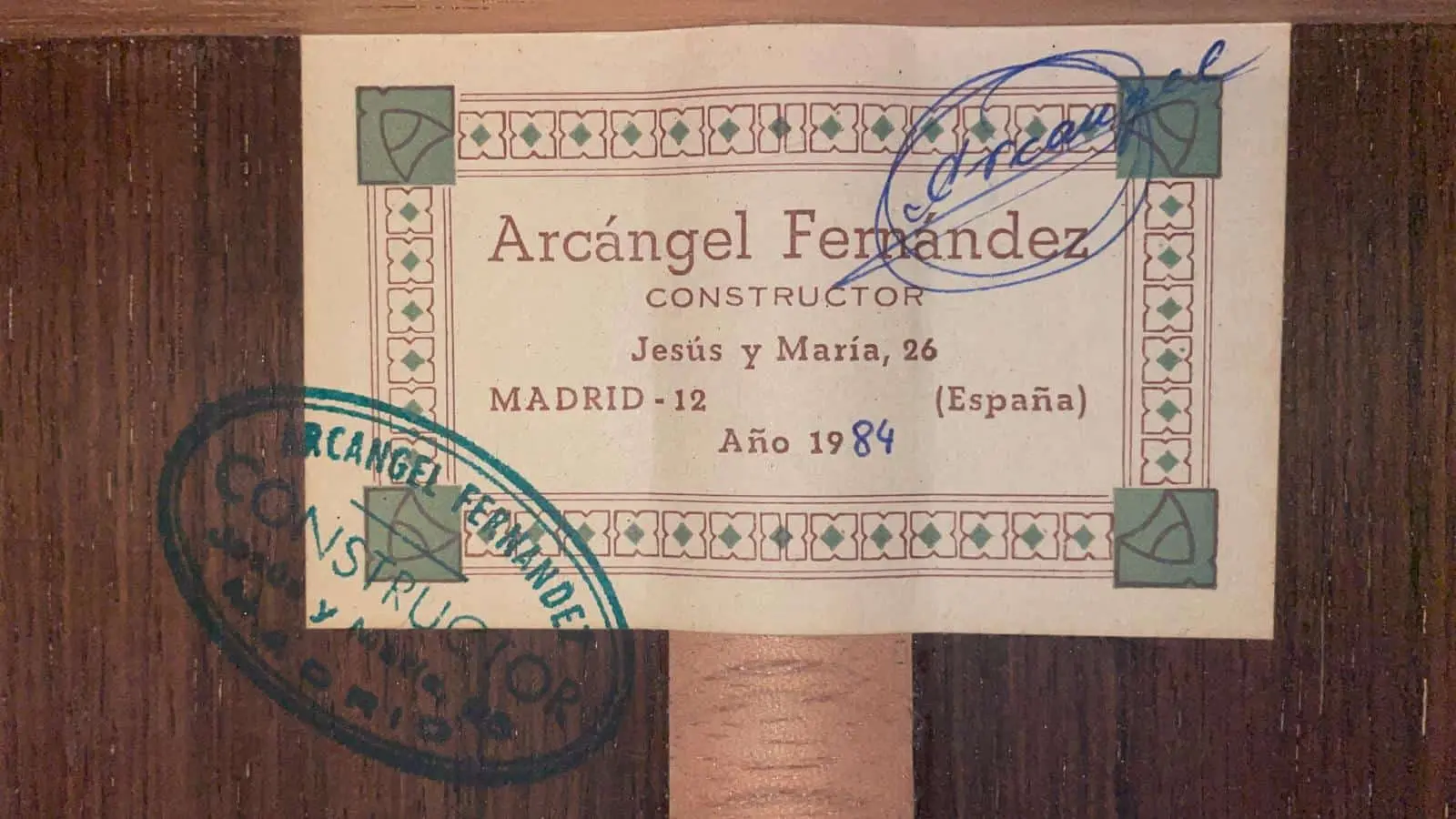 Arcangel Fernandez 1984 Klassische Gitarre