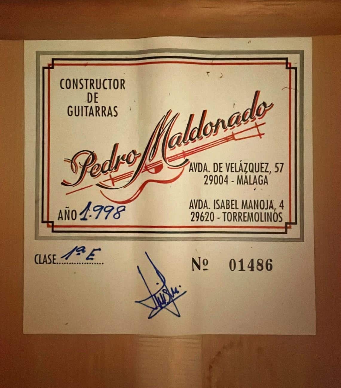 Pedro Maldonado 1A Especial 1998