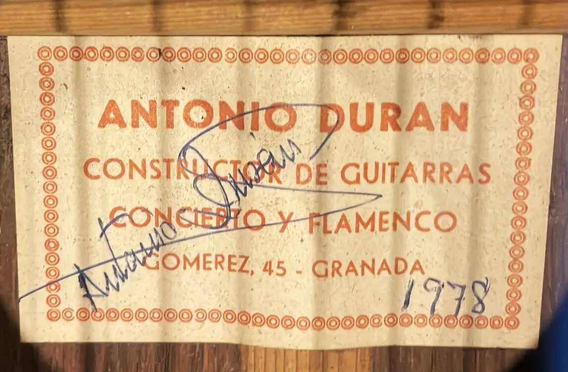 Antonio Duran 1978 &Quot;Negra&Quot;