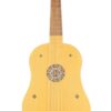 Eine klassische, helle Barockgitarre Luis Milan Vihuela 1535/36 mit einer kunstvollen Rosette, zehn Stimmwirbeln und einem Holzsteg, von vorne vor einem weißen Hintergrund abgebildet. Eine klassische, helle Barockgitarre Luis Milan Vihuela 1535/36 mit einer kunstvollen Rosette, zehn Stimmwirbeln und einem Holzsteg, von vorne vor einem weißen Hintergrund abgebildet.