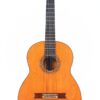Die Gerundino Fernandez 1995 Flamenco Gitarre ist eine klassische Akustikgitarre mit sechs Saiten, einem Holzkorpus und einem kreisrunden Schallloch, dargestellt vor einem weißen Hintergrund. Die Gerundino Fernandez 1995 Flamenco Gitarre ist eine klassische Akustikgitarre mit sechs Saiten, einem Holzkorpus und einem kreisrunden Schallloch, dargestellt vor einem weißen Hintergrund.