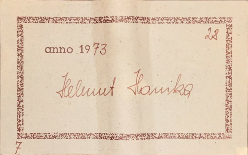 Helmut Hanika Model 28 1973