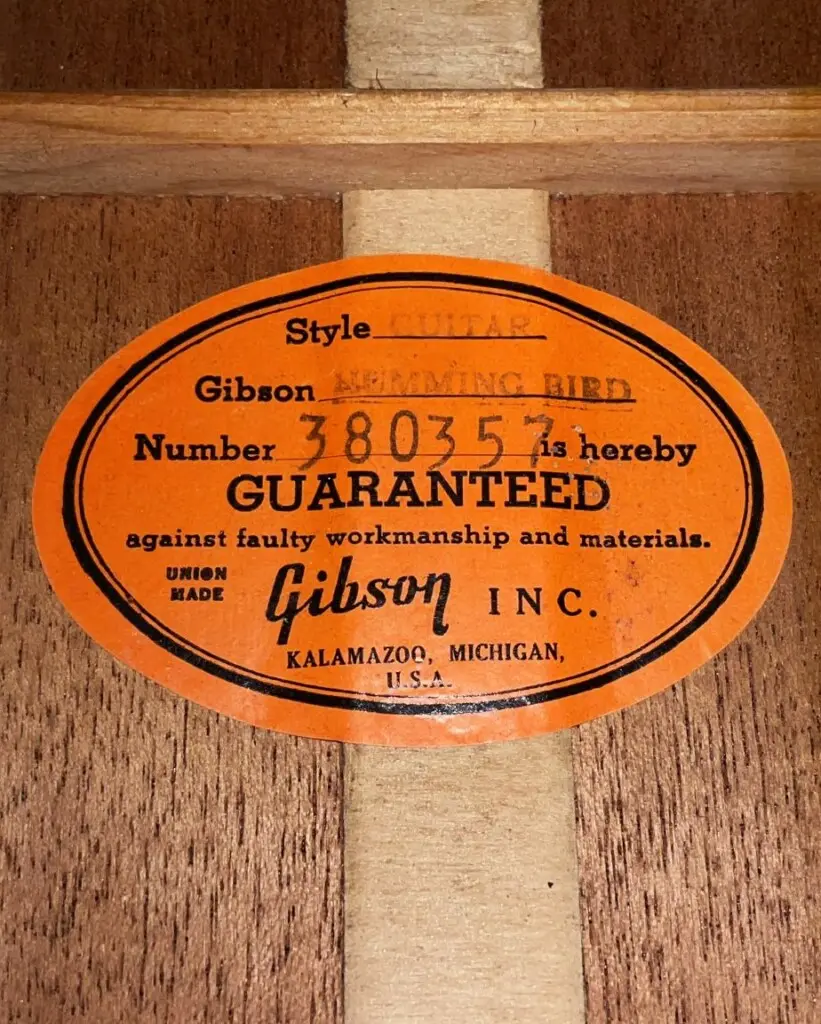 Gibson Hummingbird 1966