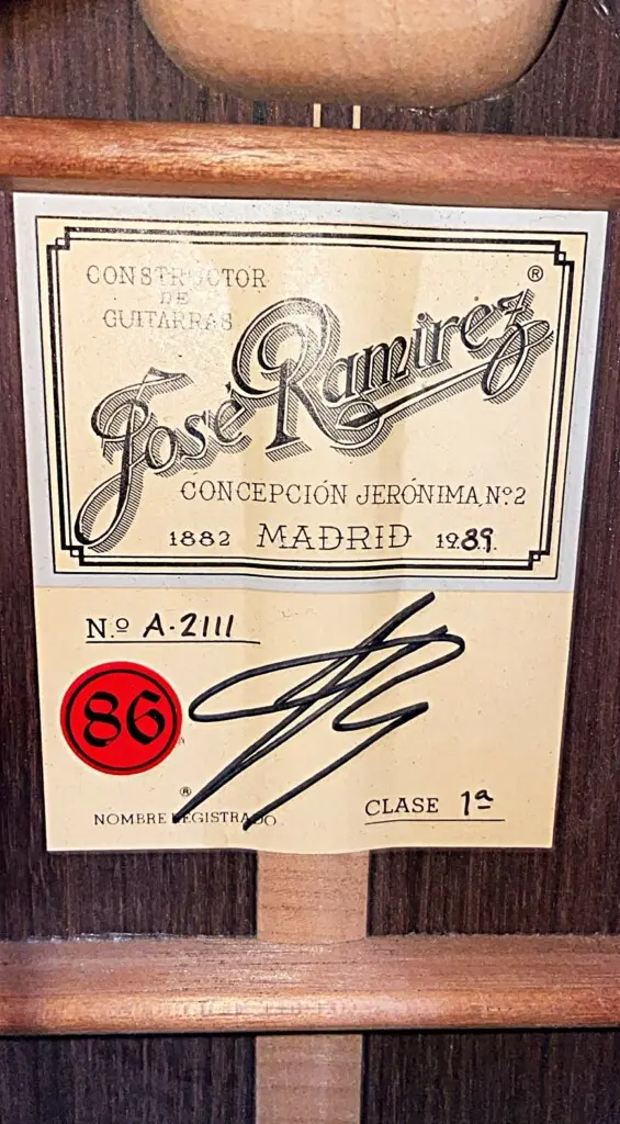 Jose Ramirez 1A 1989 Cutaway