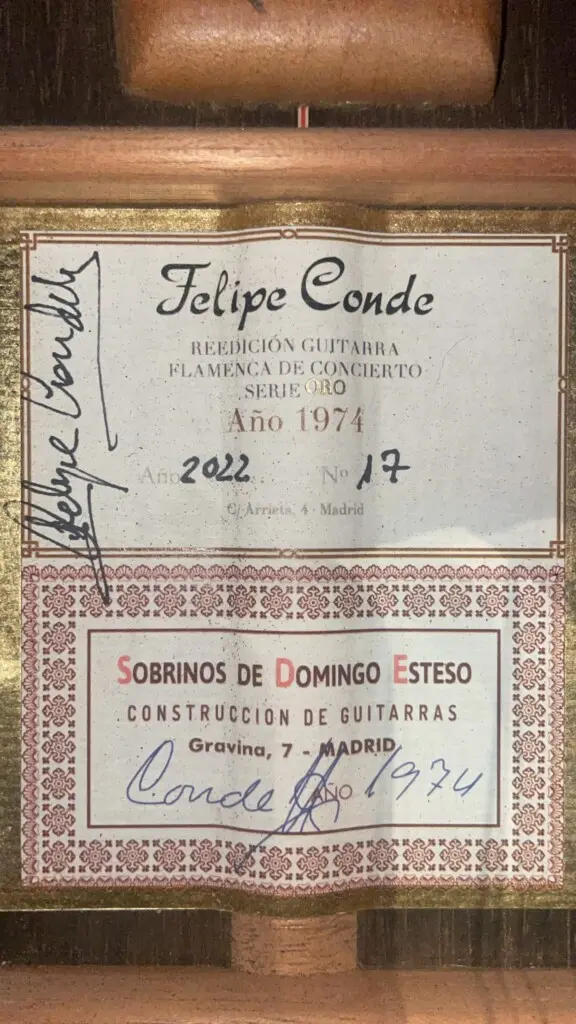 Felipe Conde 2022 Reed. “Sobrinos De Domingo Esteso 1974”