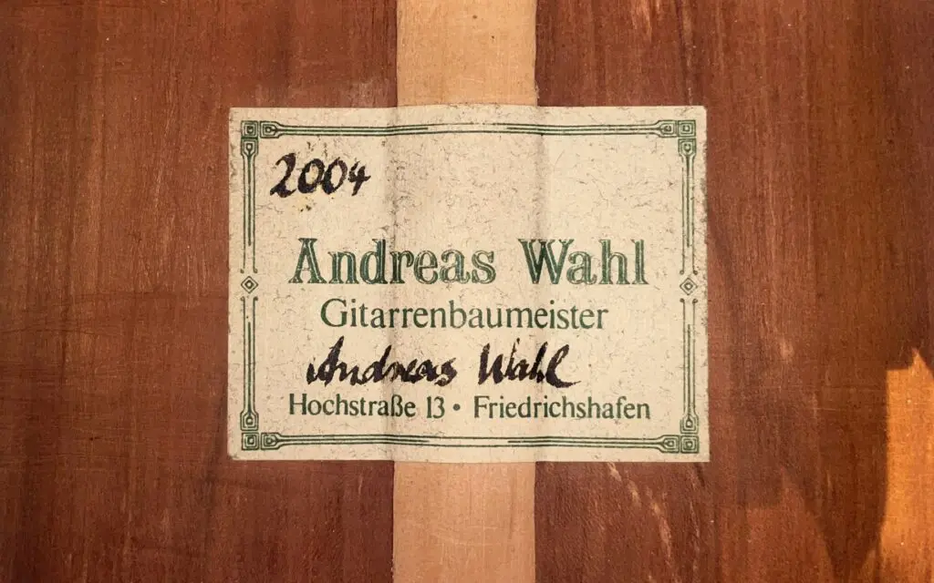 Andreas Wahl 2004 Klassische Gitarre