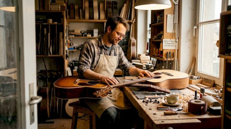 Ein Gitarrenbauer vergleicht klassische und moderne Akustikgitarren