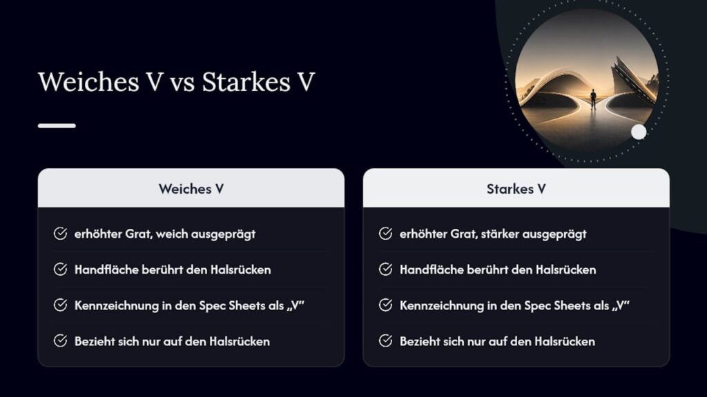 Soft V- oder Hard V-Halsprofil – was passt besser zu dir? Ein direkter Vergleich der beiden Halsformen für Gitarristen.