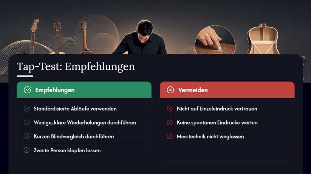Wie zuverlässig ist ein Tap-Test wirklich? — overview diagram