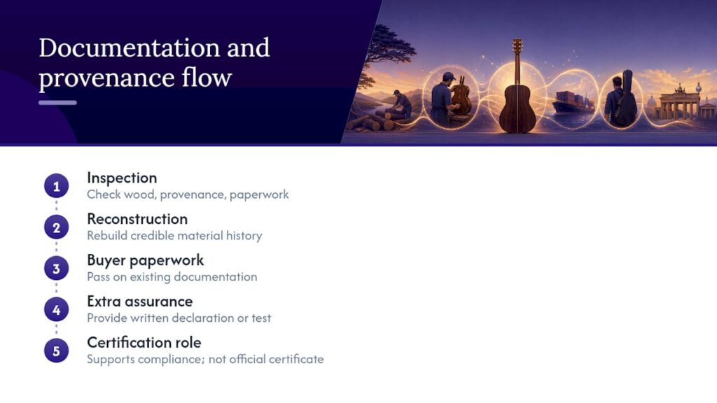 How Vintage Guitar World handles documentation and provenance — overview diagram