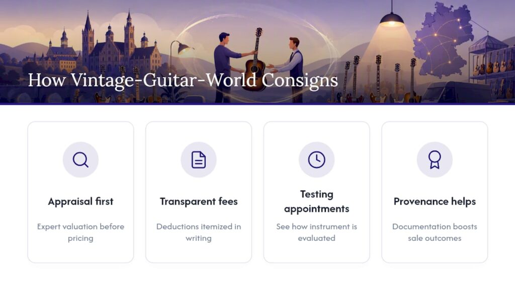 How Vintage-Guitar-World Handles Consignment — overview diagram