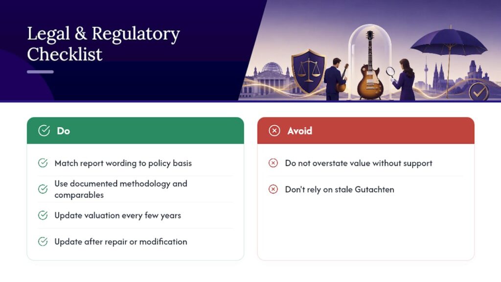 What Legal and Regulatory Factors Apply to Guitar Appraisals in Germany? — overview diagram