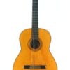 Die Angel Alonso 1936 Klassische Gitarre ist eine klassische Akustikgitarre mit naturbelassener Holzoberfläche, einem dunklen Griffbrett, sechs Saiten und einem aufwendigen Rosettenmuster, das das Schallloch umgibt und sich vor einem weißen Hintergrund abhebt. Die Angel Alonso 1936 Klassische Gitarre ist eine klassische Akustikgitarre mit naturbelassener Holzoberfläche, einem dunklen Griffbrett, sechs Saiten und einem aufwendigen Rosettenmuster, das das Schallloch umgibt und sich vor einem weißen Hintergrund abhebt.